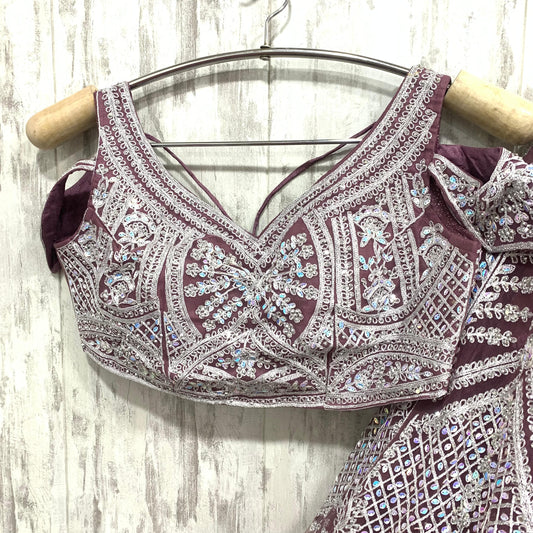 Stunning pink crop top Lehenga