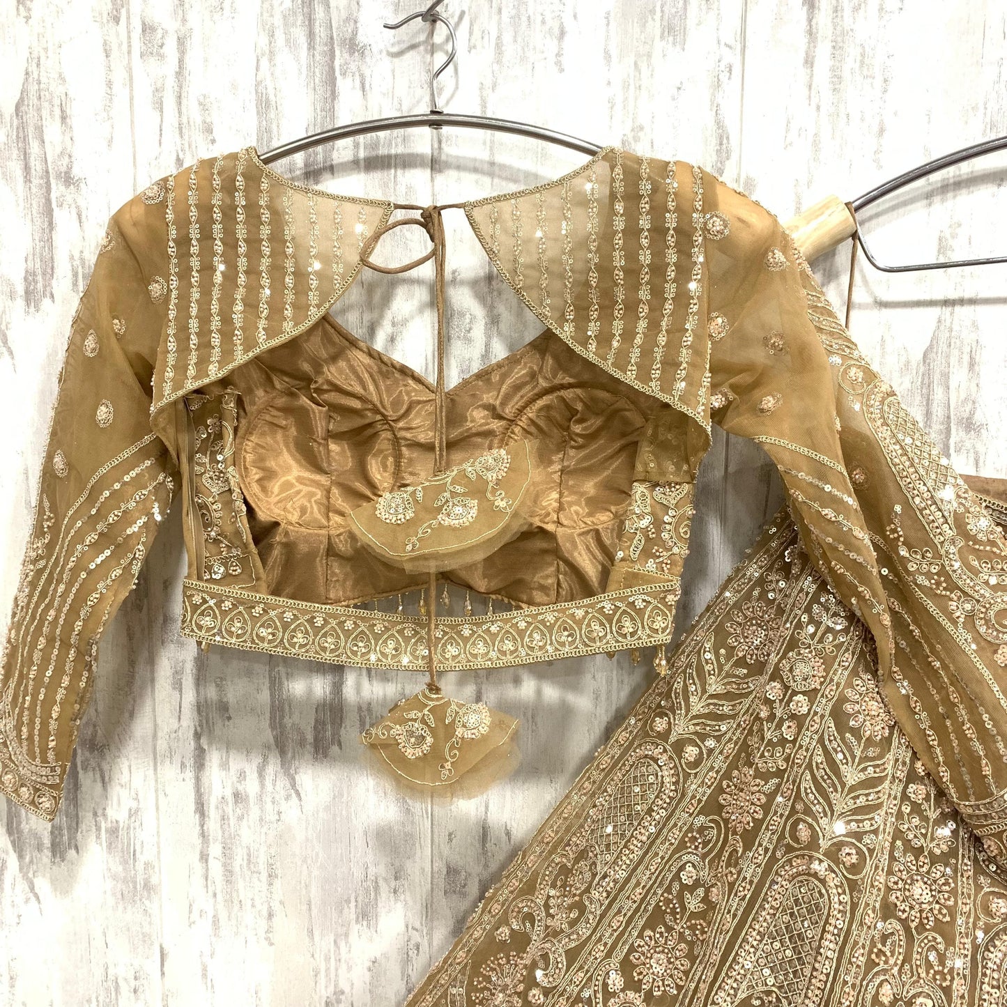 Amazing mustard orange crop top Lehenga