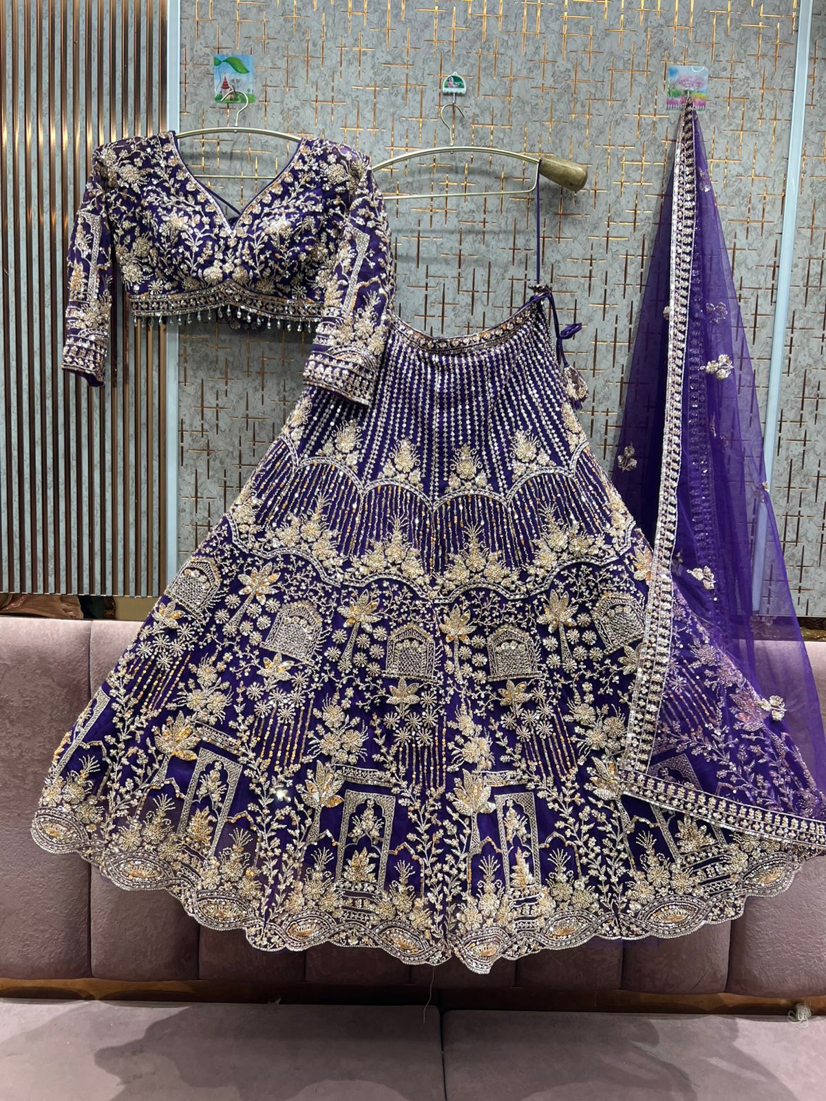 fitted lace wedding dress Purple Crop Top & Bodycon Skirt Set