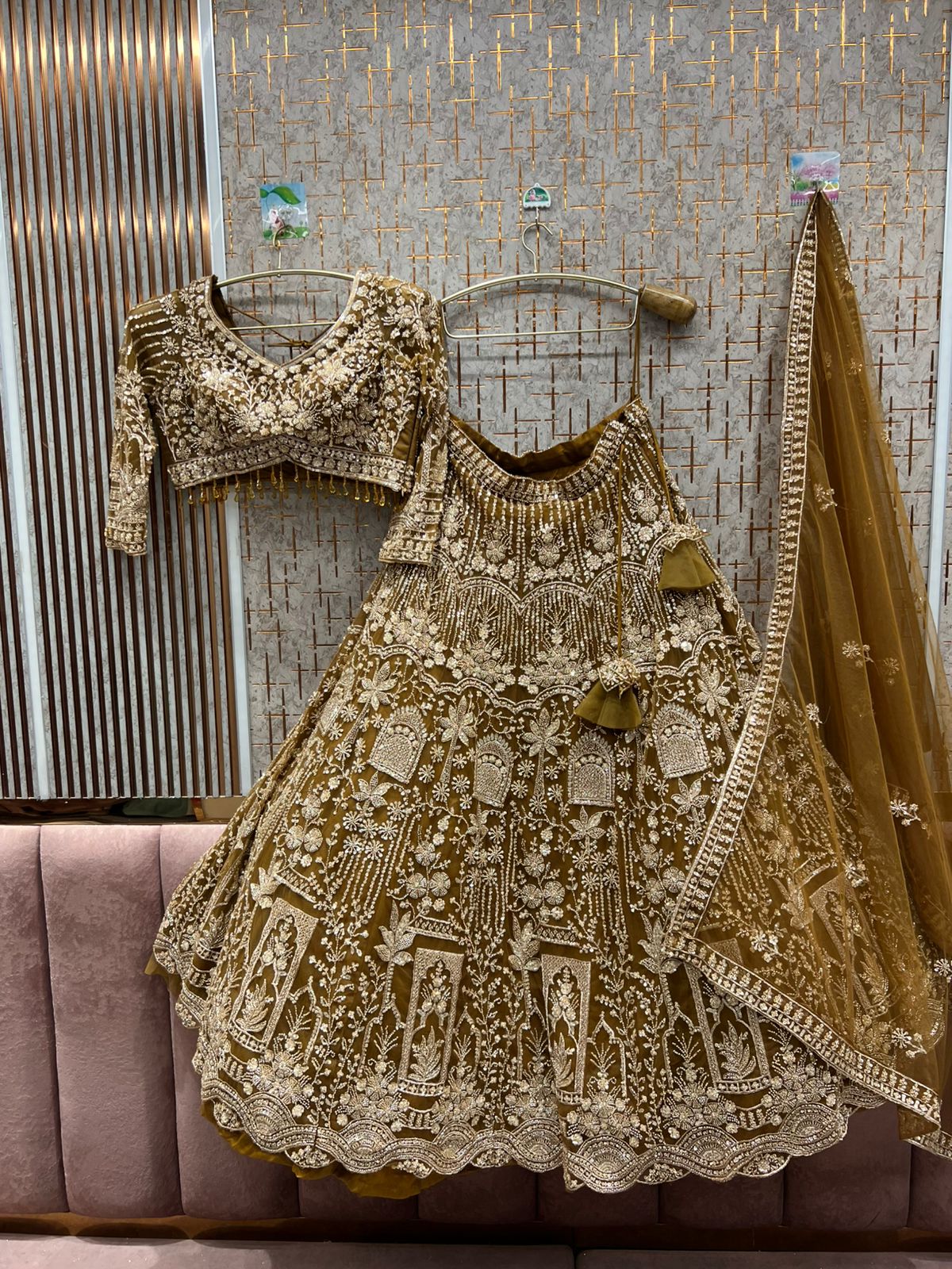 Lovely pink crop top Lehenga