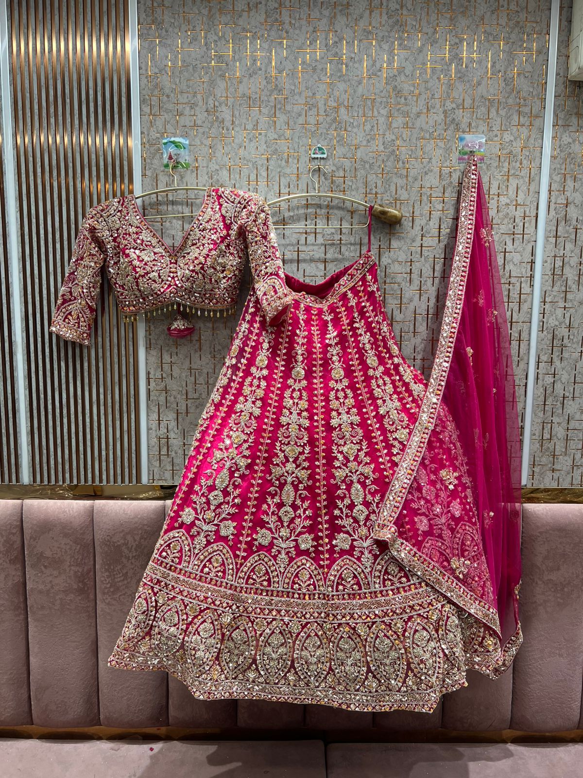 Gorgeous mustard golden crop top Lehenga