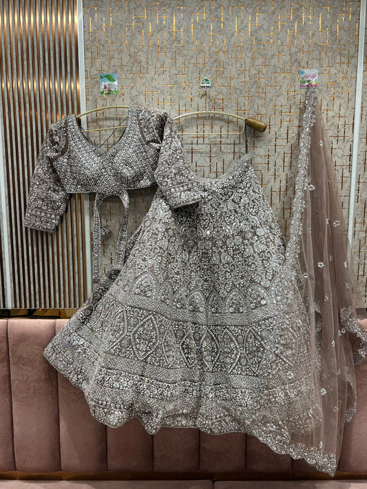 Stunning golden crop top Lehenga