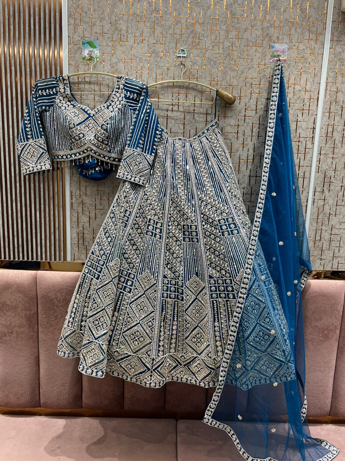 Amazing purple crop top Lehenga