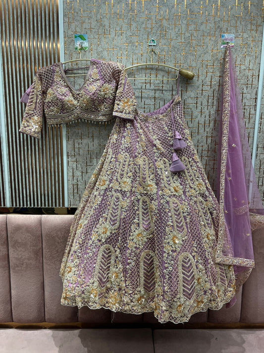 Gorgeous pink crop top Lehenga