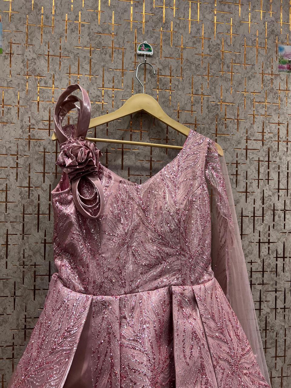 Embellished pink gown