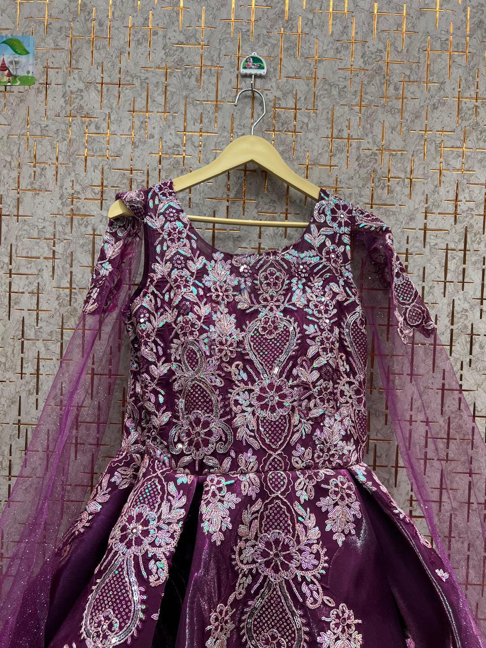 Charming PURPLE VIOLET wine gown