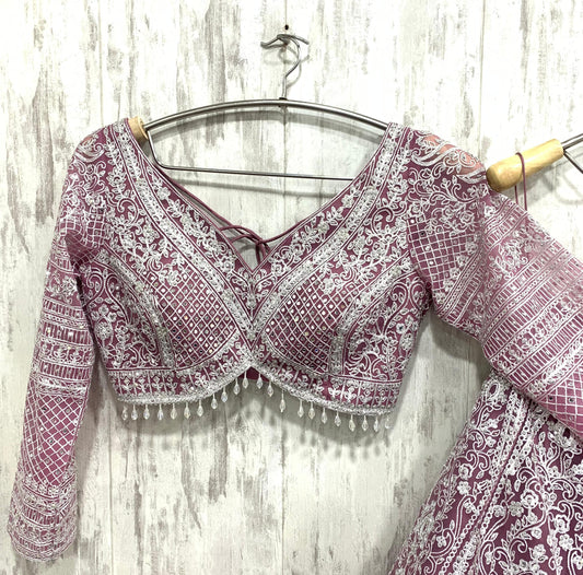 Amazing pink Crop top Lehenga