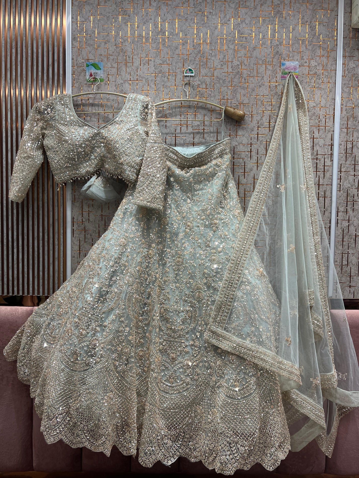 Pretty purple Crop top Lehenga