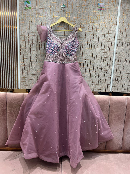 Eye catching pink gown