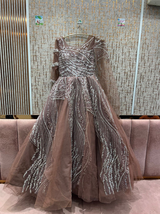 Khoobsurat rust brown gown