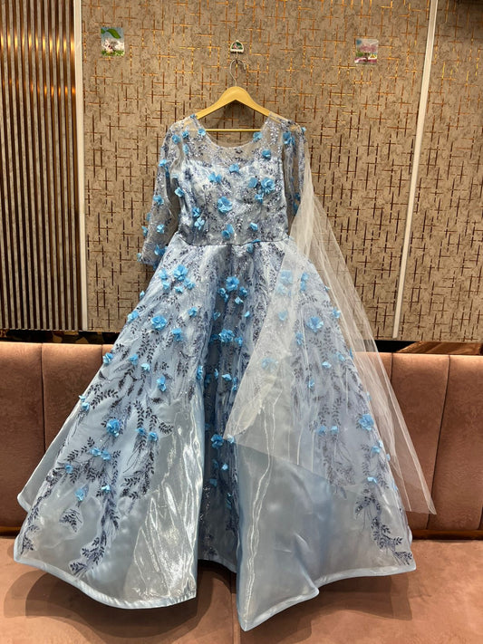 Khoobsurat sky blue gown Cinderella