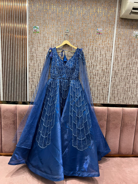 Fabulous royal blue gown monotone