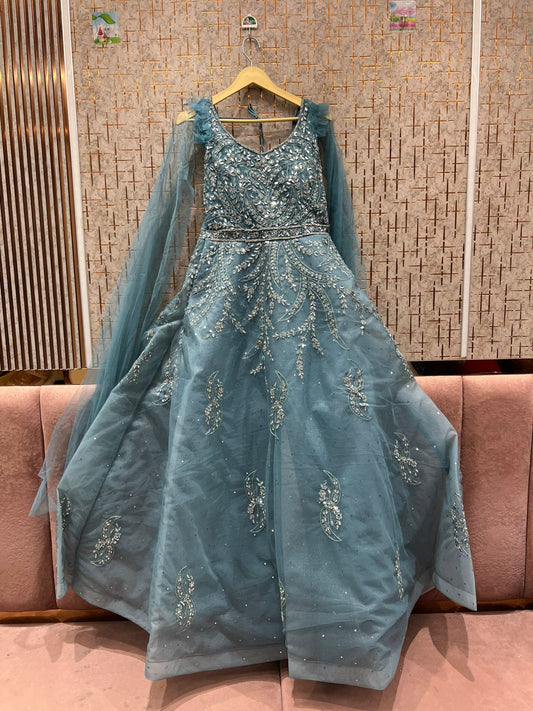 Pleasing Sky blue gown