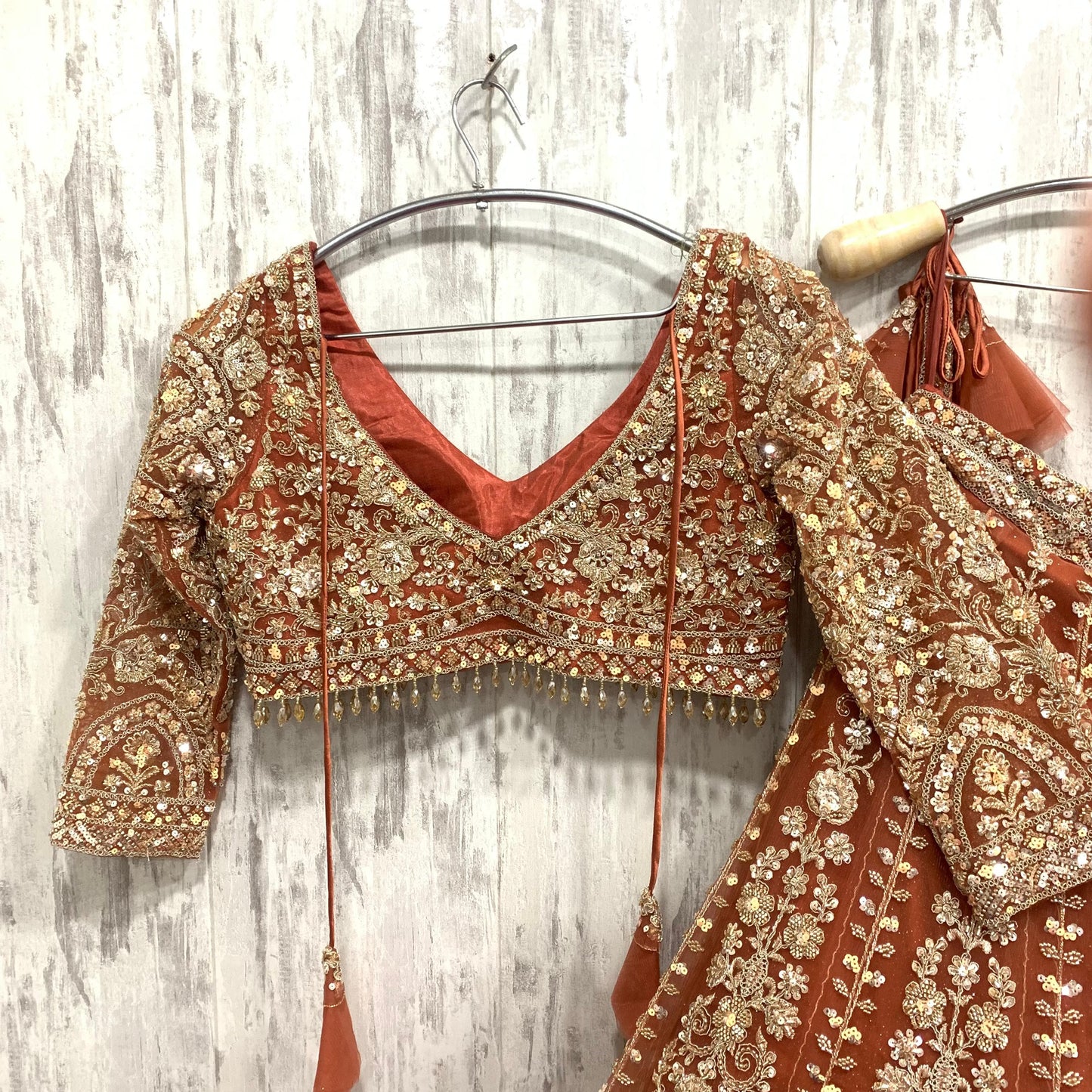 Charming Mustard Crop top Lehenga