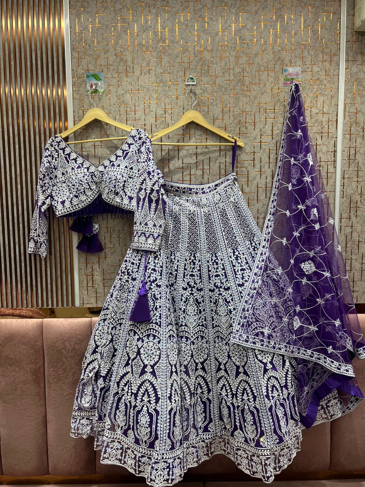 Amazing orange crop top Lehenga