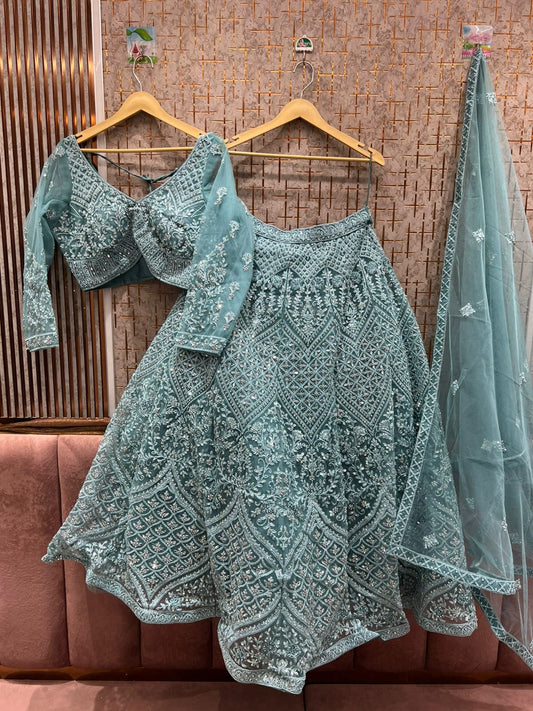 Pretty Lavender Crop top Lehenga