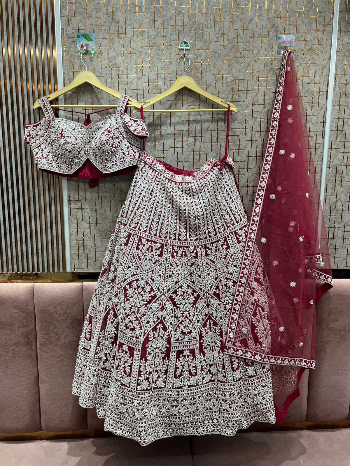 Gorgeous Lavender Crop top Lehenga