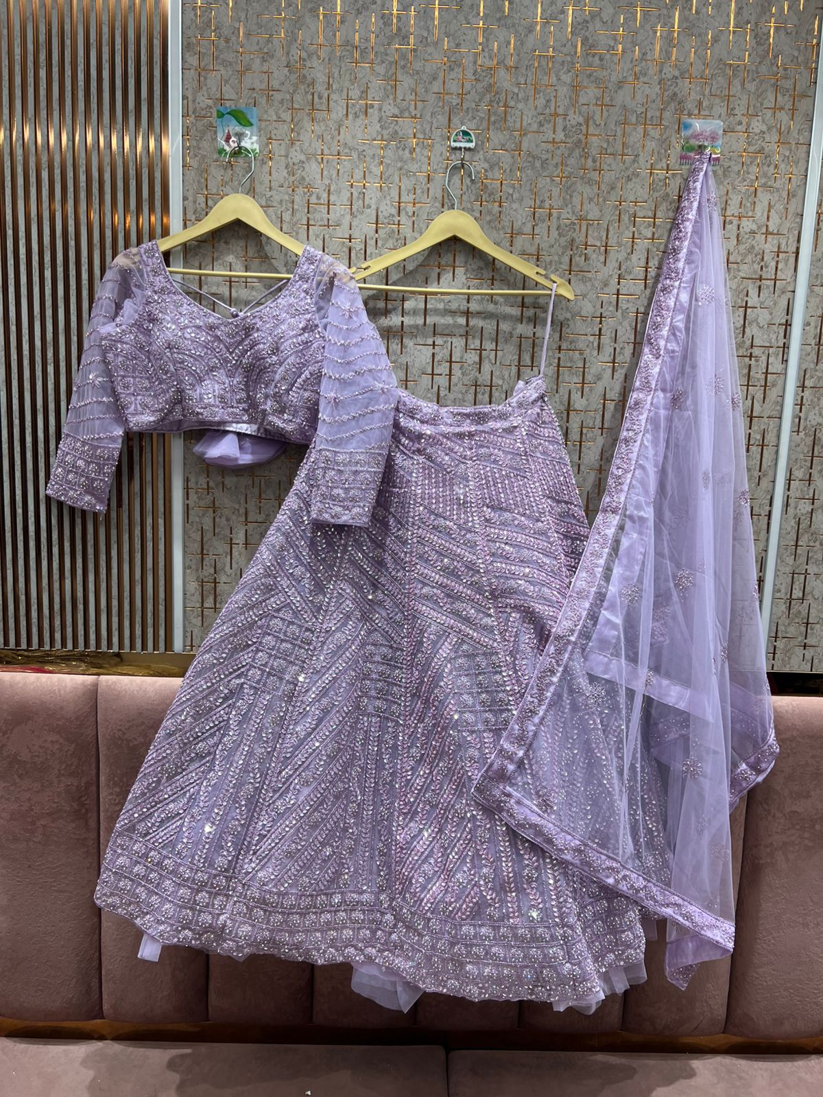 Fabulous Grey Crop top Lehenga