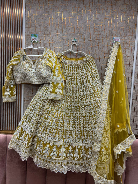 Something different Hot pink crop top Lehenga