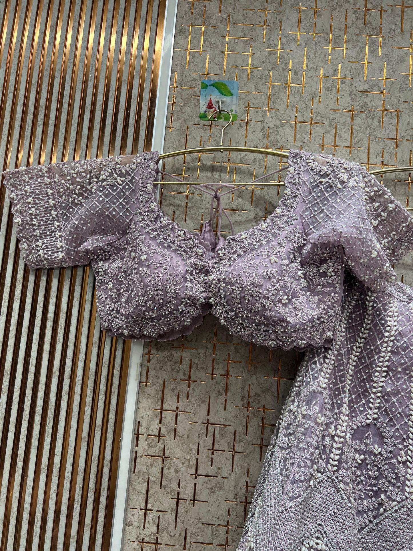 Awesome Lavender crop top Lehenga