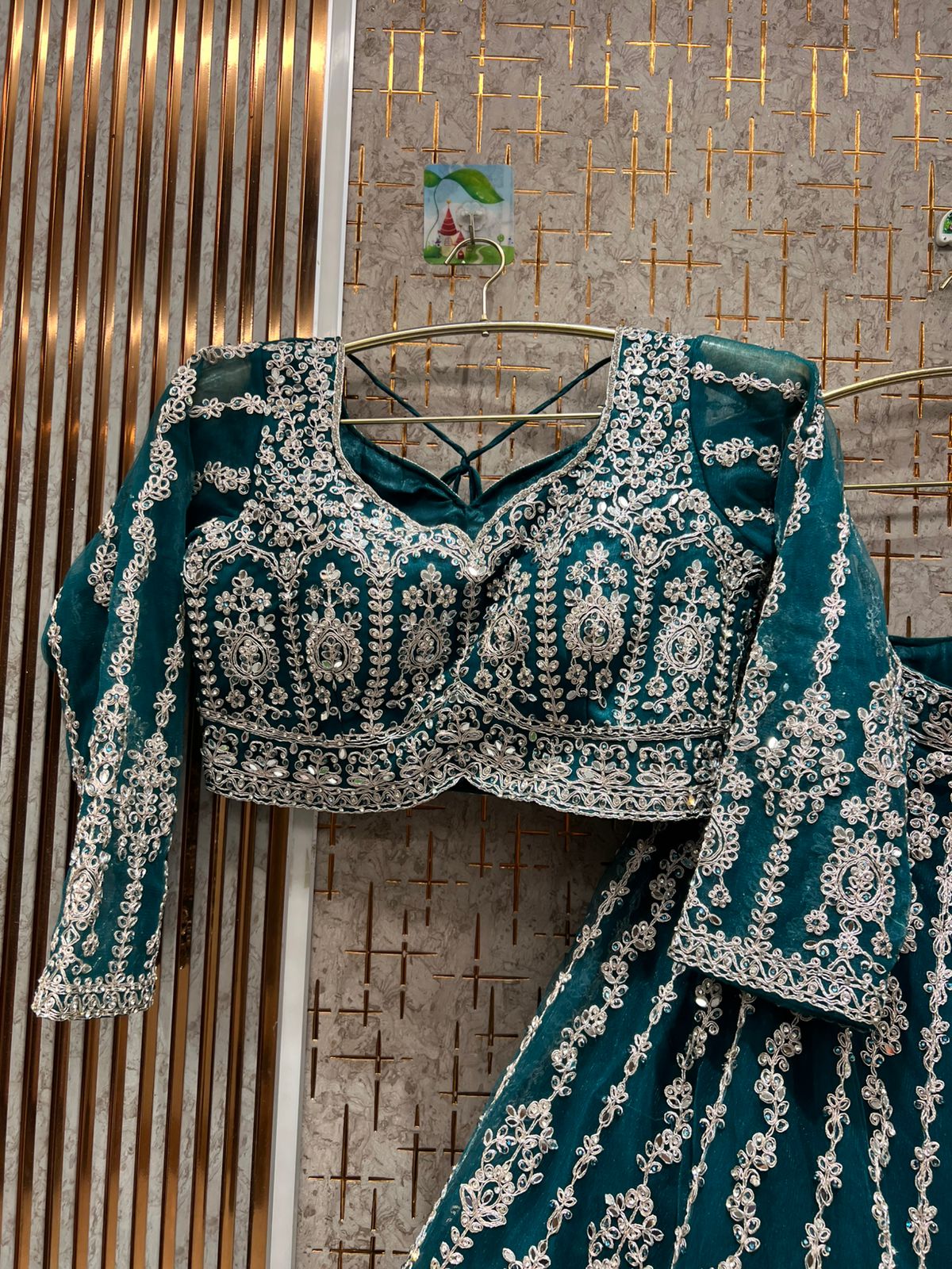 Khoobsurat Yellow haldi mehendi crop top Lehenga