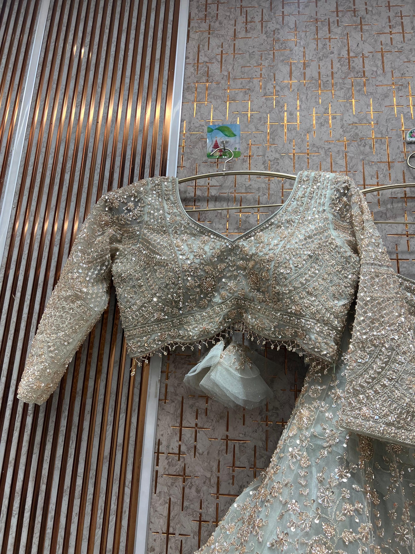 Amazing purple crop Top Ready To Wear Lehenga