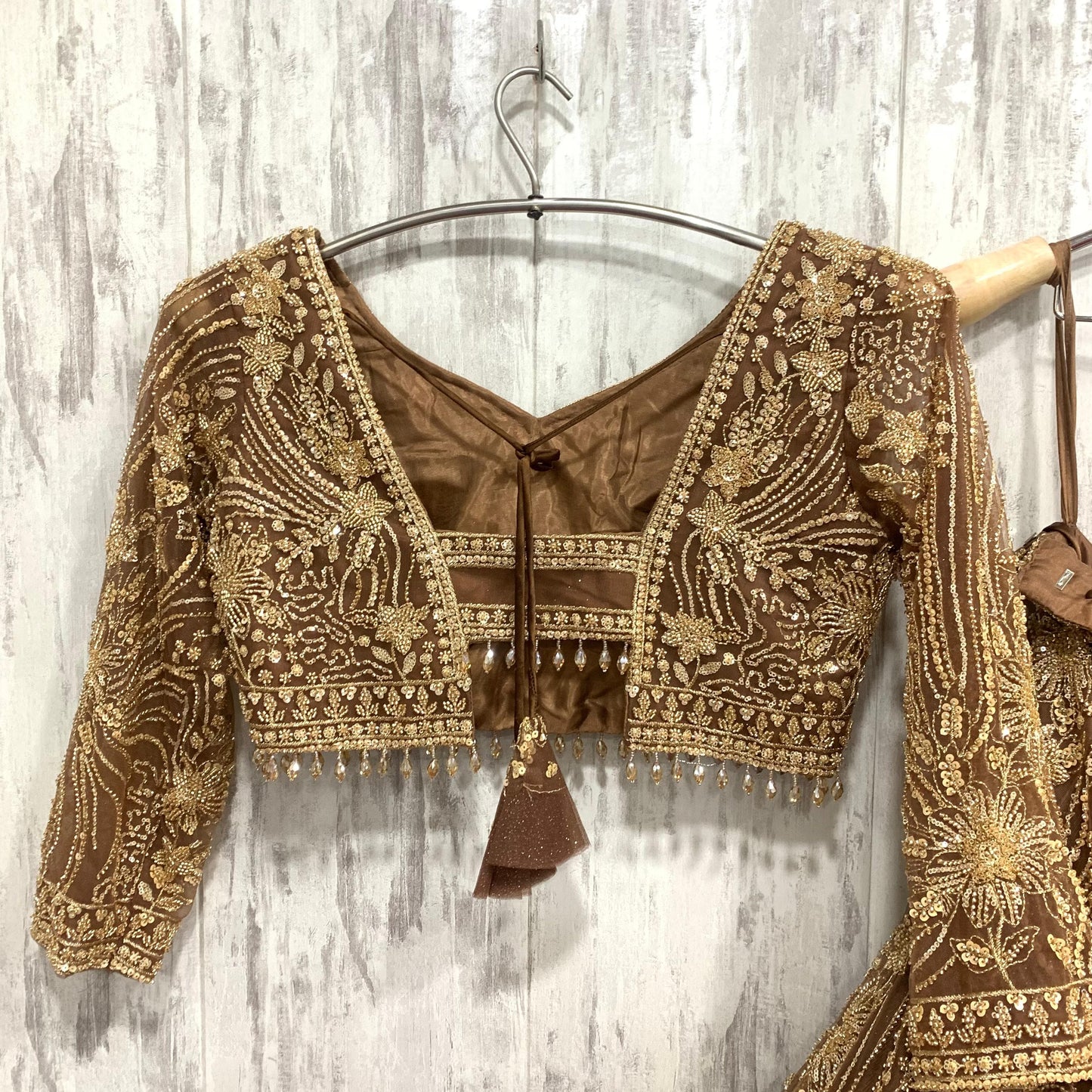 Stunning green viral crop top Lehenga