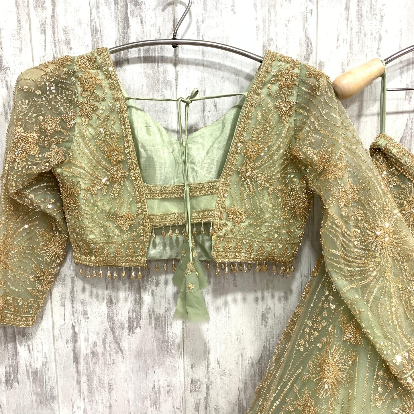 Good looking Mustard crop top Lehenga