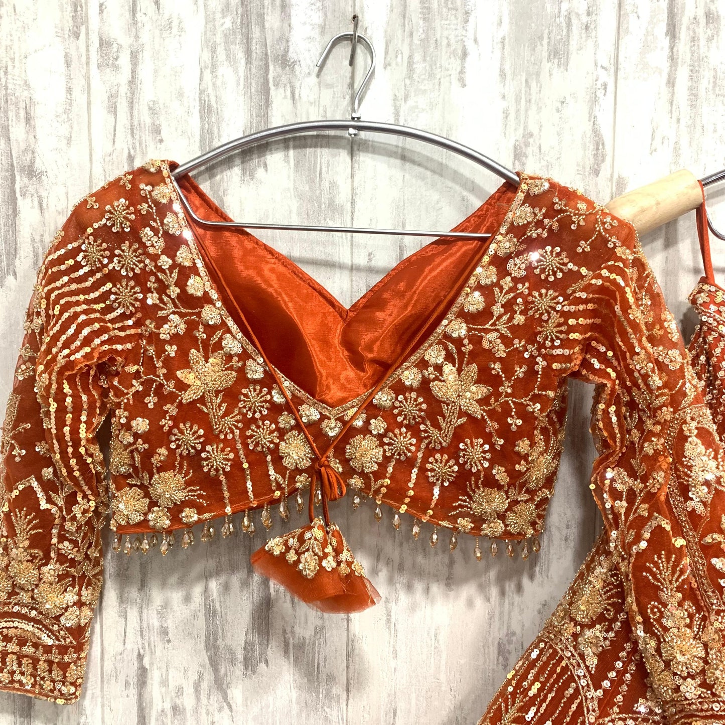 Fabulous golden crop top Lehenga