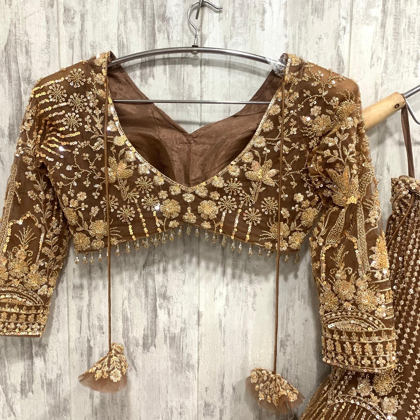 Pretty Orange crop top Lehenga