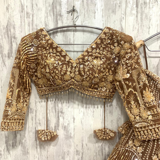 Fantastic mustard crop top Lehenga