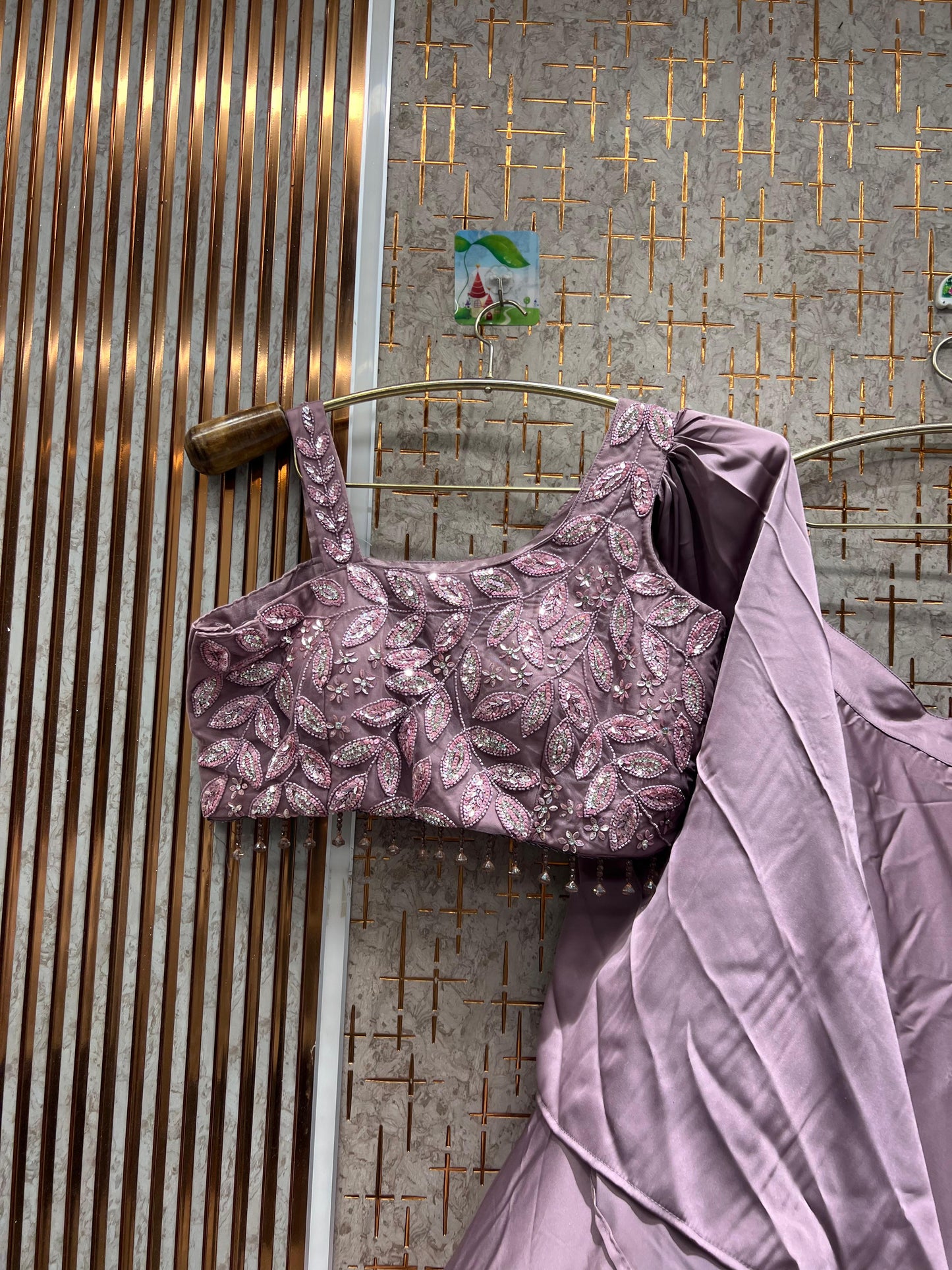 Gorgeous Grey crop top Lehenga