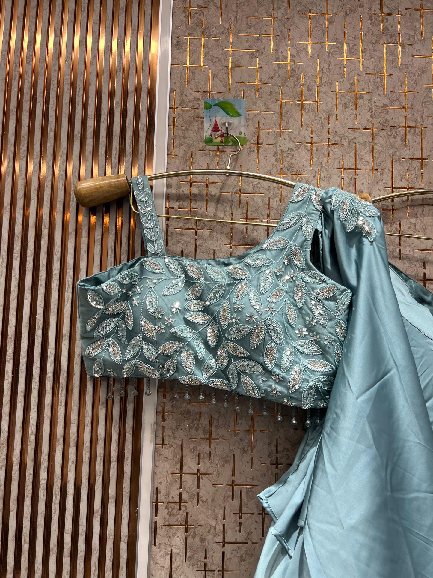 Astonishing black crop top Lehenga