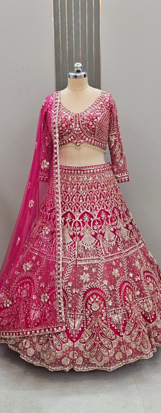 Something different sky blue Crop top Lehenga