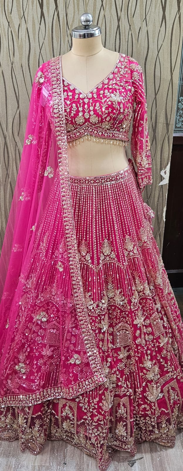 Fantastic Rust brown crop top Lehenga