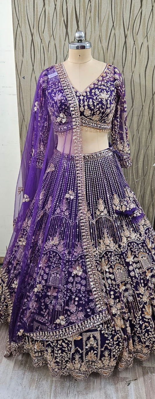 Fantastic Rust brown crop top Lehenga