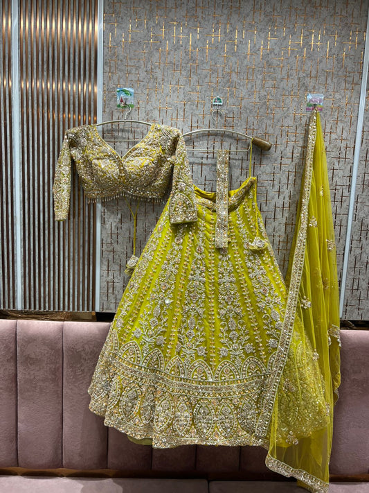 Gorgeous Hot pink crop top Lehenga