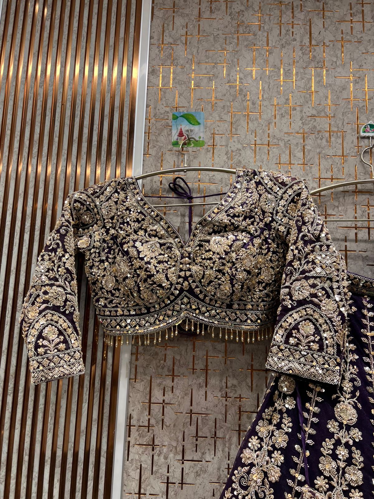 Gorgeous Hot pink crop top Lehenga