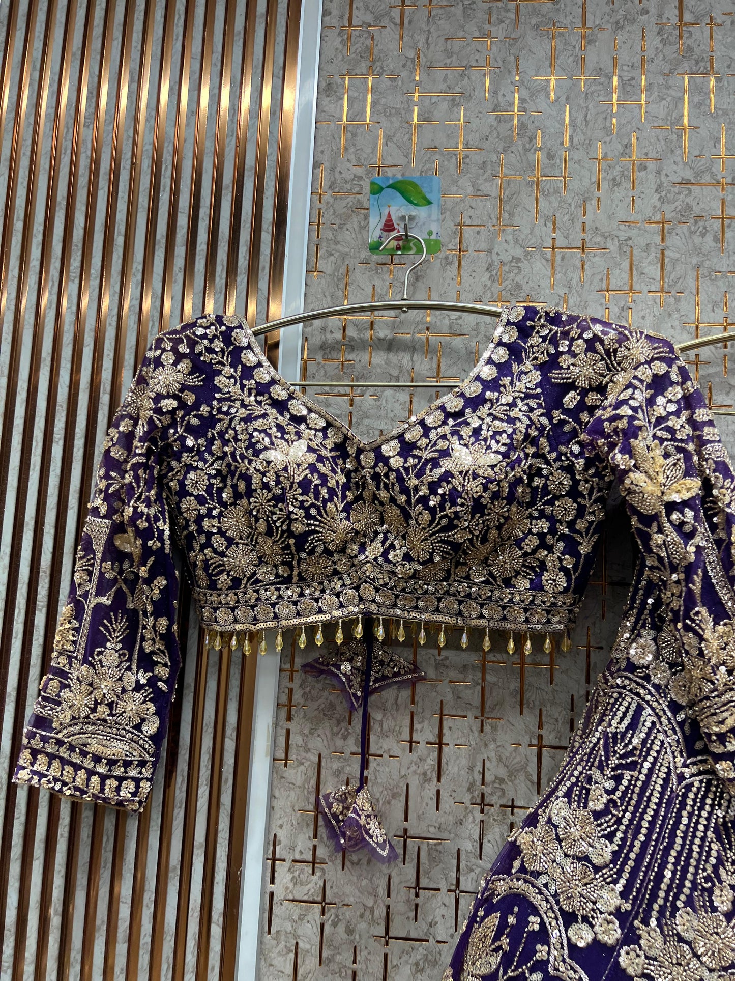 Charming pink crop top Lehenga