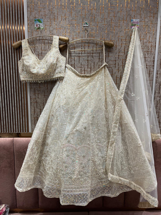 Beautiful golden crop top Lehenga