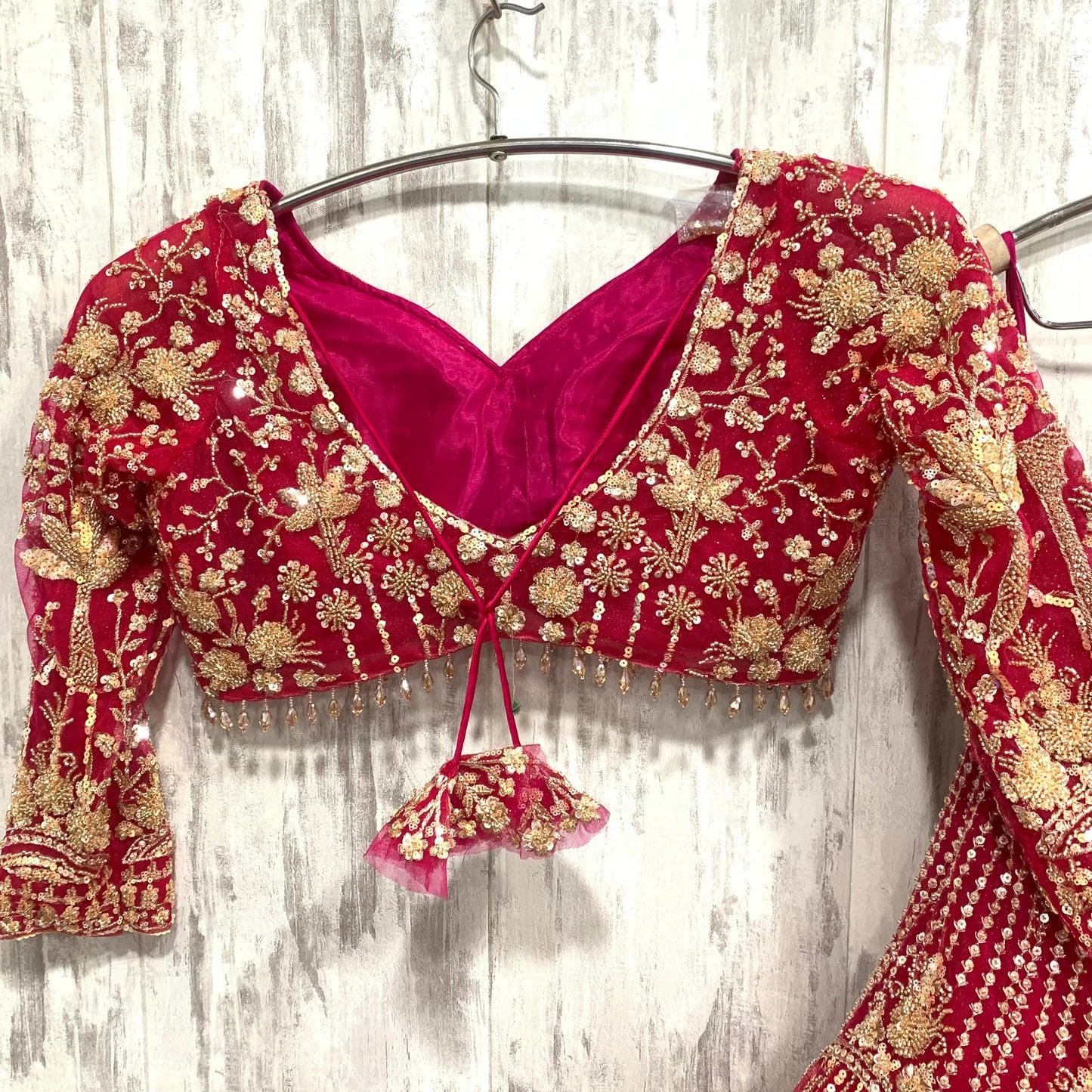 Stunning Hot pink crop top Lehenga