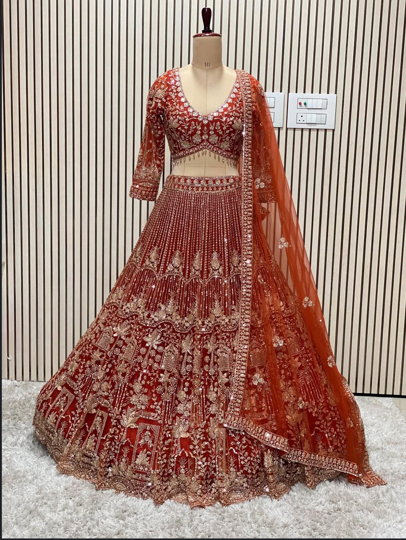 Stunning Navy blue crop top Lehenga