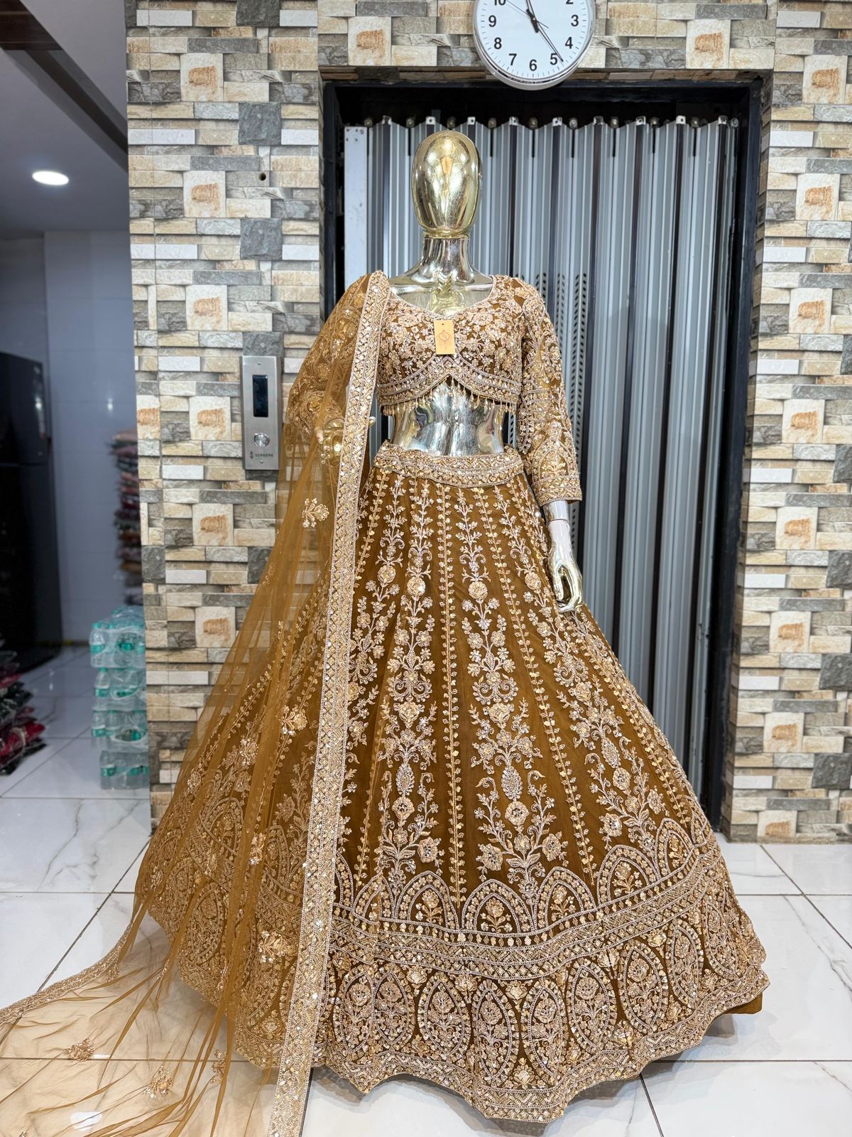 Stunning Sky blue crop top Lehenga