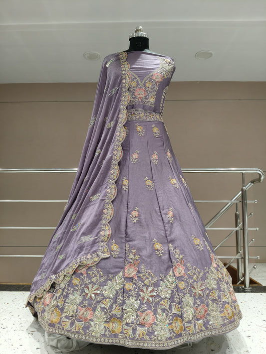 Fabulous pink Floral Lehenga