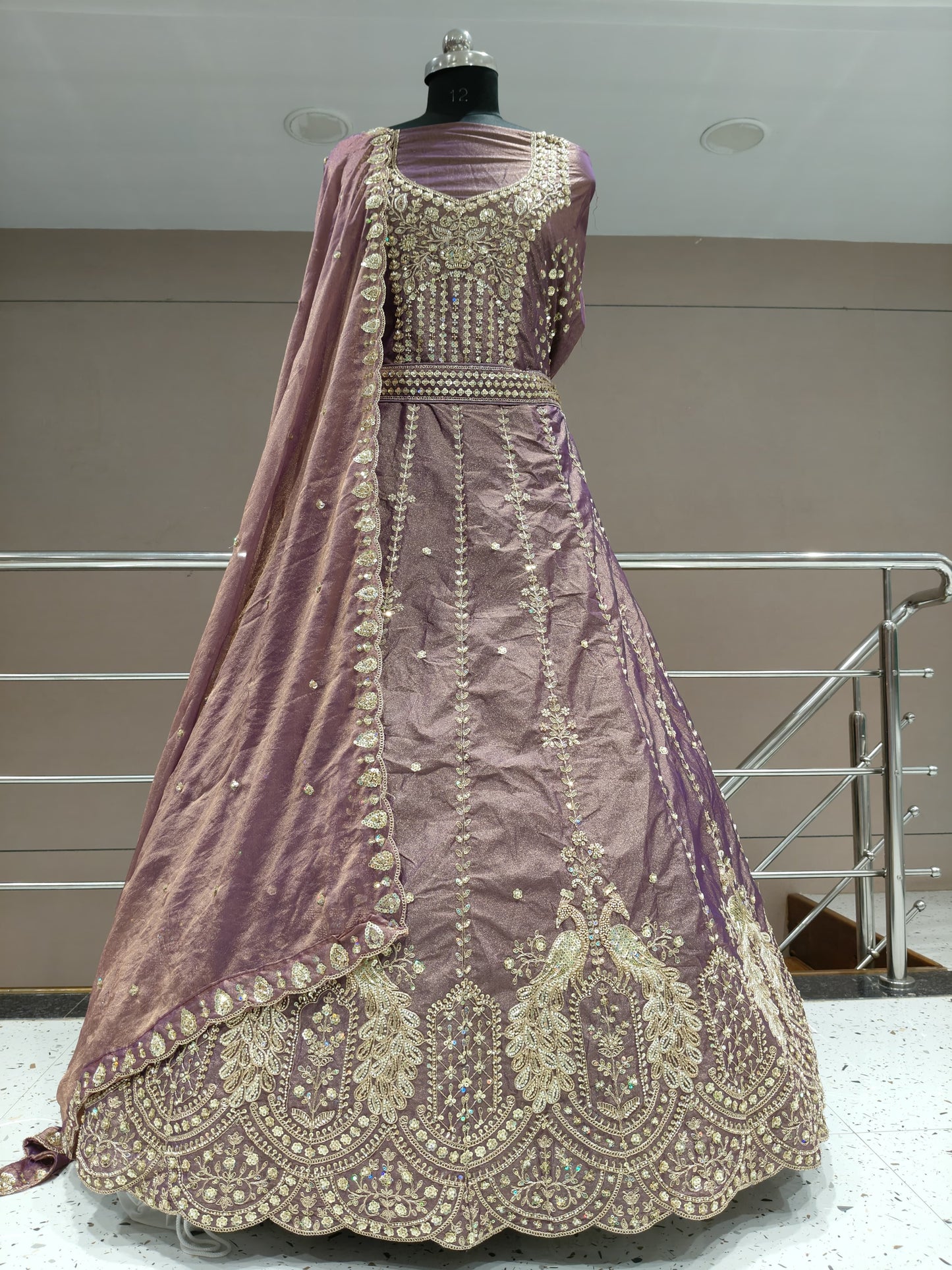 Fabulous yellow mustard peacock Lehenga