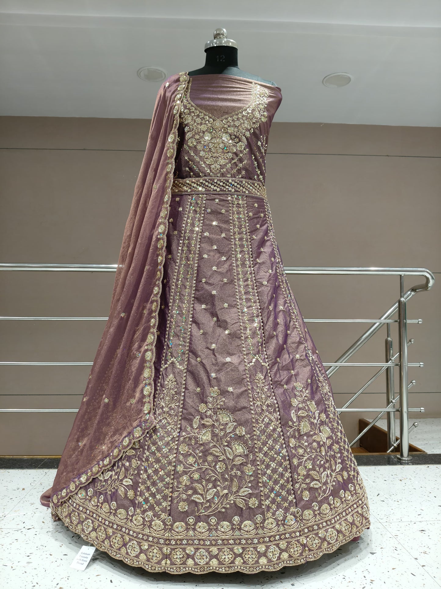 Glamorous yellow floral Lehenga