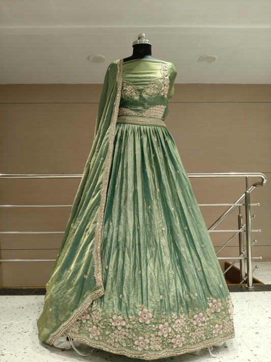 Eye catching pink floral Lehenga