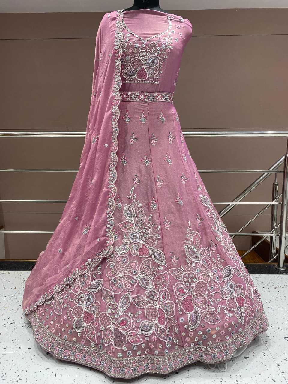 Gorgeous yellow Floral Lehenga