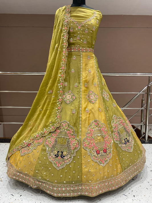 Fantastic pink peacock Lehenga
