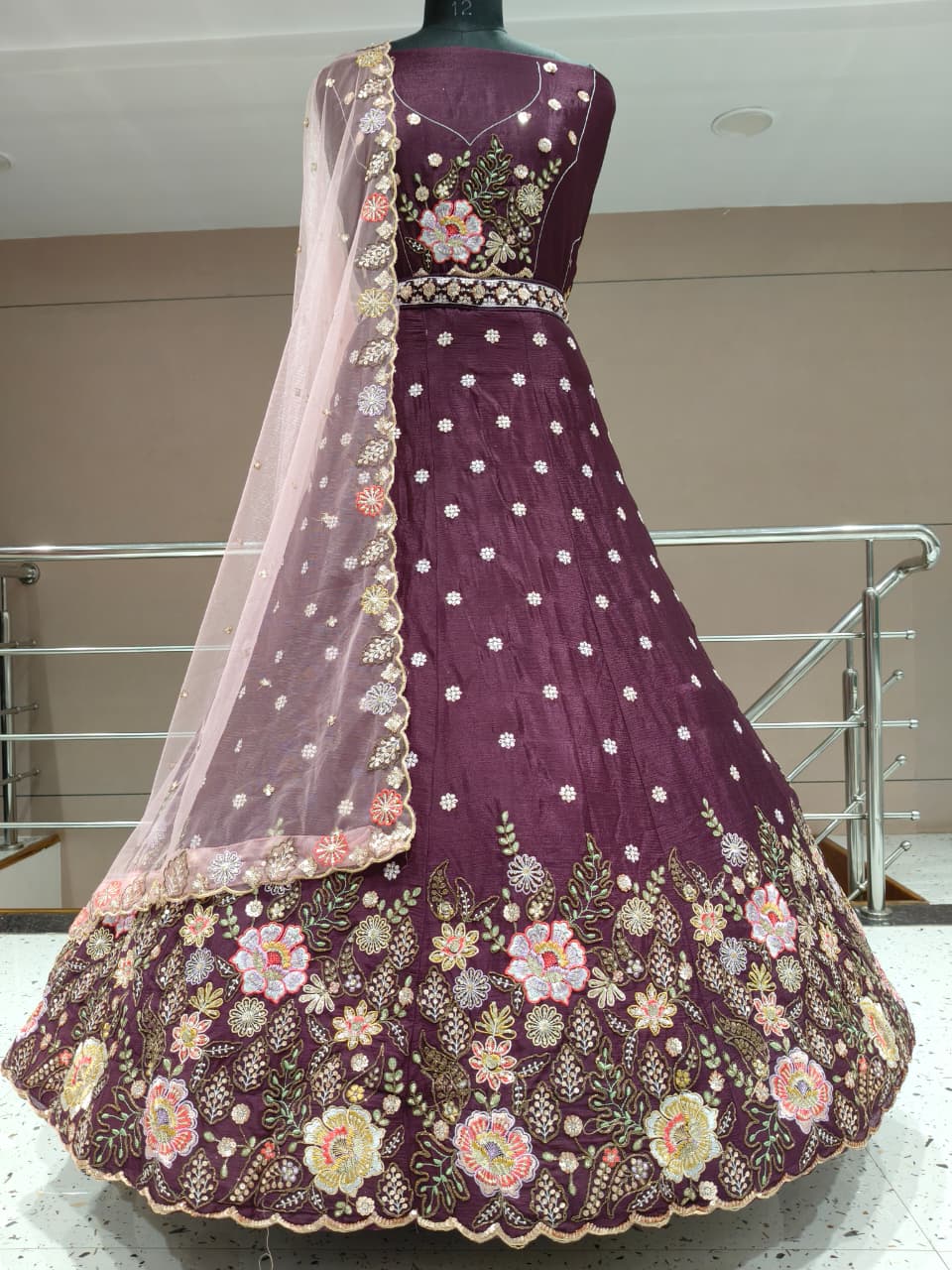 Astonishing Sky blue Floral Lehenga
